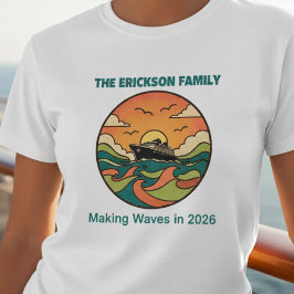 Family Cruise T-Shirt - Ocean Sunset Graphic