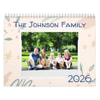 Family Custom Photo 2026 Calendar Kalender