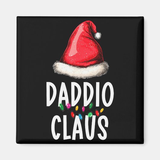 Family Daddio Claus Christmas Santa's Pajama Match Magneet (Voorkant)