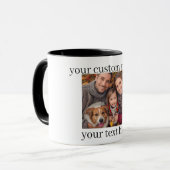 Family & Dog Photo Mug Personalized Gift (Devant gauche)