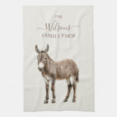 Family Farm Rustic Donkey Country Farm  Theedoek (Verticaal)