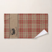 Family Farmhouse Rustic Tractor Red Plaid (Serviette à main)