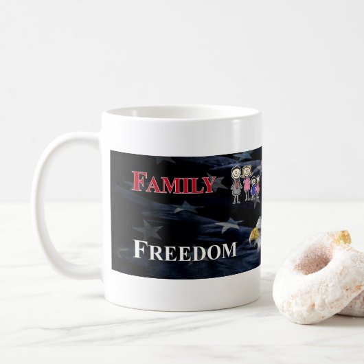 family, firearms, freedom and felines mug (Avec donut)