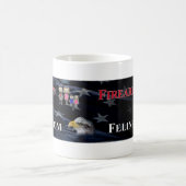 family, firearms, freedom and felines mug (Centre)