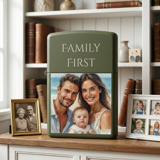 Family First Modern Script Foto Maak Je Eigen