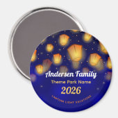 Family Floating Lanterns Theme Park Vacation Magneet (Voorkant / Achterkant)