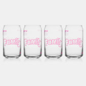 Family Flower Mug Blikvorm Glas (Voorkant)