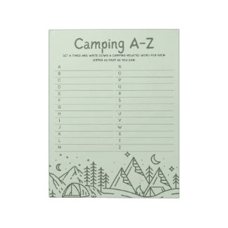 Family Fun Camping A-Z spel Notitieblok