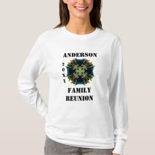 Family Gathering Celestial Gold Blue Reunion T-shirt