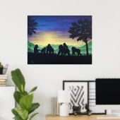 "Family" Gorilla Art Print (Thuiskantoor)