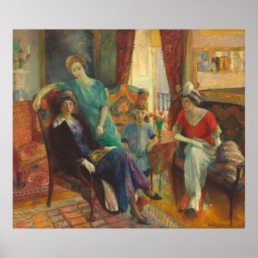 Family Group - William Glackens Fine Art Poster (Devant)