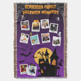Family Halloween Memories Photo Collage Deken