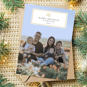 Family Happy Holiday-kerstfotokaart Feestdagenkaart