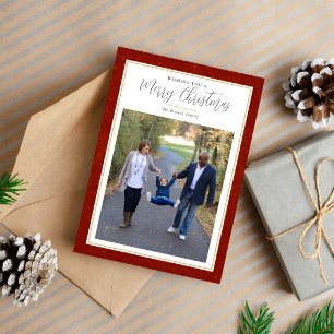 Family Happy Holiday-kerstfotokaart Feestdagenkaart