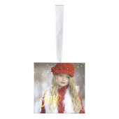 Family Holiday Foto Cube Ornament (Rechts)