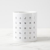 Family Initials Grid Personalized Multi-Initial Cu Extra Grote Beker (Voorkant)