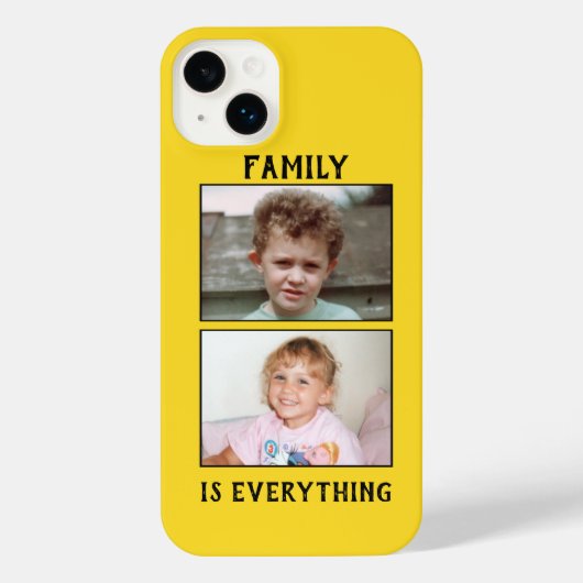 Family is everything 2 photos of your kids yellow (Verso)