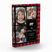 Family Keepsake Script Typografie Buffalo Plaid Fotoblokken (Links)