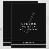 Family Kitchen Dessert Divider | Zwart-wit (Voorkant / Achterkant)