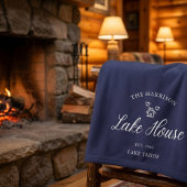 Family Lake House Coastal Custom Decor Fleece Deken