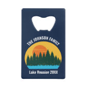 Family Lake House Schattigee Gepersonaliseerd zons Kredietkaart Flessenopener (Achterkant)