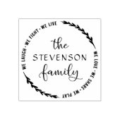 Family Laurel | DIY Creëer Uw eigen naam Rubberstempel (Afrduk)