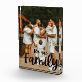 Family Love Black Script Custom Familienaam Foto (Rechts)