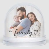 Family Love Black Script Custom Photo (Avant)