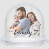 Family Love Black Script Custom Photo (Arrière)