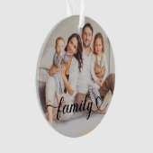 Family Love Black Script Photo personnalisée (devant)