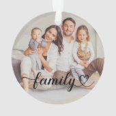Family Love Black Script Photo personnalisée (dos)