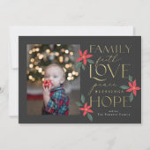 Family Love Hope Photo Carte de Noël (Devant)