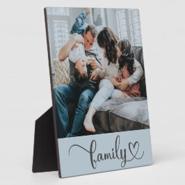 Family Love Script Custom Photo Tabletop Easel Fotoplaat