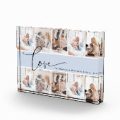 Family Love Script Monogram Aangepaste foto Collag (Rechts)