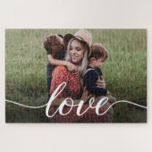 Family Love Script Personalized Photo Legpuzzel (Horizontaal)