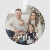 Family Love Script Photo Nom du coeur Couleur pers (devant)