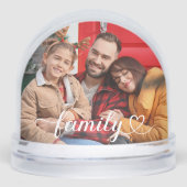 Family Love White Script Heart Photo (Avant)