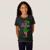 Family Matching Ik ben de creatieve elf kerst T-shirt (Voorkant volledig)