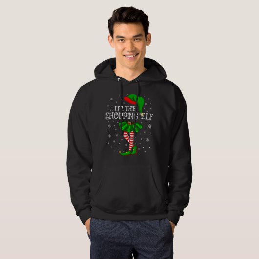 Family Matching Ik ben de winkelende elf kerst Hoodie (Voorkant volledig)