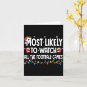 Family Matching Most Likely To Watch All The Footb Kaart (Gele Bloem)