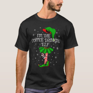Family Matching Women Girls Coffee Drink Elf Ch T-shirt