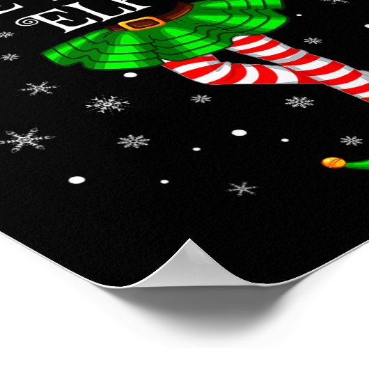 Family Matching Women Girls Coffee Drinking Elf Ch Poster (Hoek)