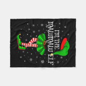 Family Matching Women Girls I'm The Mawmaw Elf Chr Fleece Deken (Voorkant (Horizontaal))