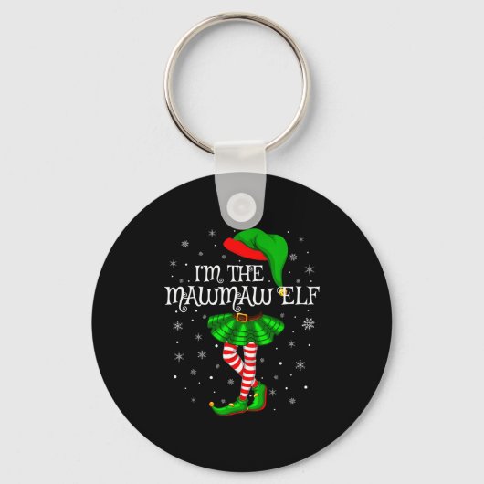 Family Matching Women Girls I'm The Mawmaw Elf Chr Sleutelhanger (Voorkant)