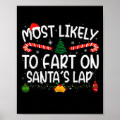 Family Matching Xmas Most Likely To Fart On Santa' Poster (Voorkant)
