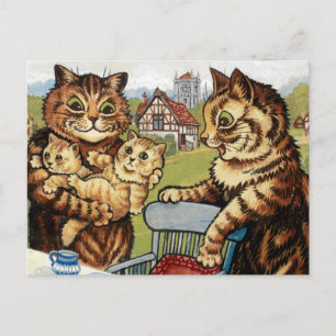 Family Matters by Louis Wain Briefkaart
