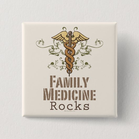Family Medicine Rocks Button (Voorkant)