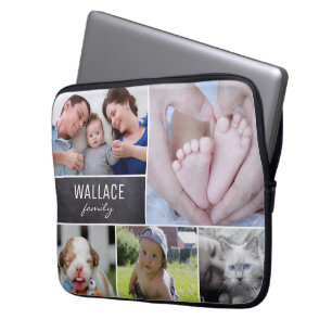 "Family Memories" Custom Photo Laptop Hoesje met C Laptop Sleeve