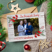 Family Merry kerstfoto Holiday Kaart