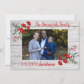 Family Merry kerstfoto Holiday Kaart (Voorkant)